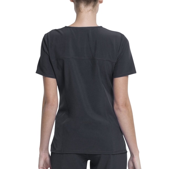 Scrubstar Women's Fashion Premium Performance Mock Wrap Pewter Scrub Top M - Picture 3 of 9